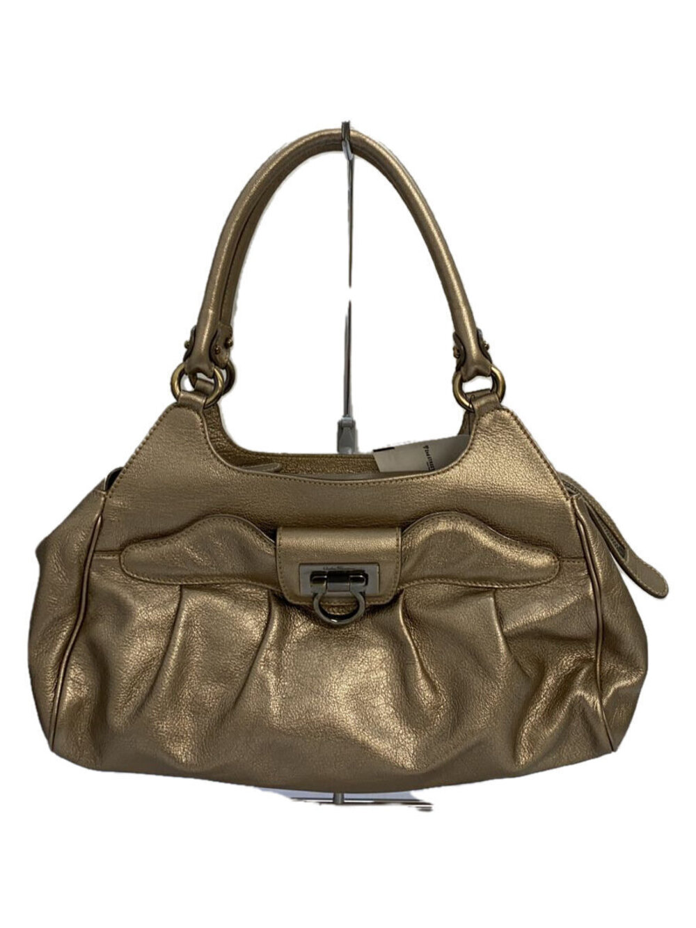 Salvatore Ferragamo Shoulder Bag Leather Gold